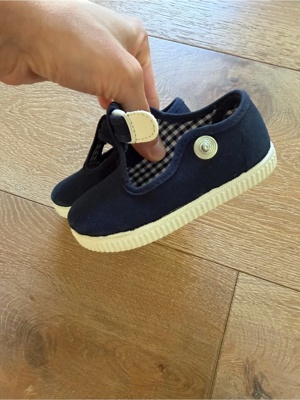 Pepa London baby T bar Canvas Shoes
